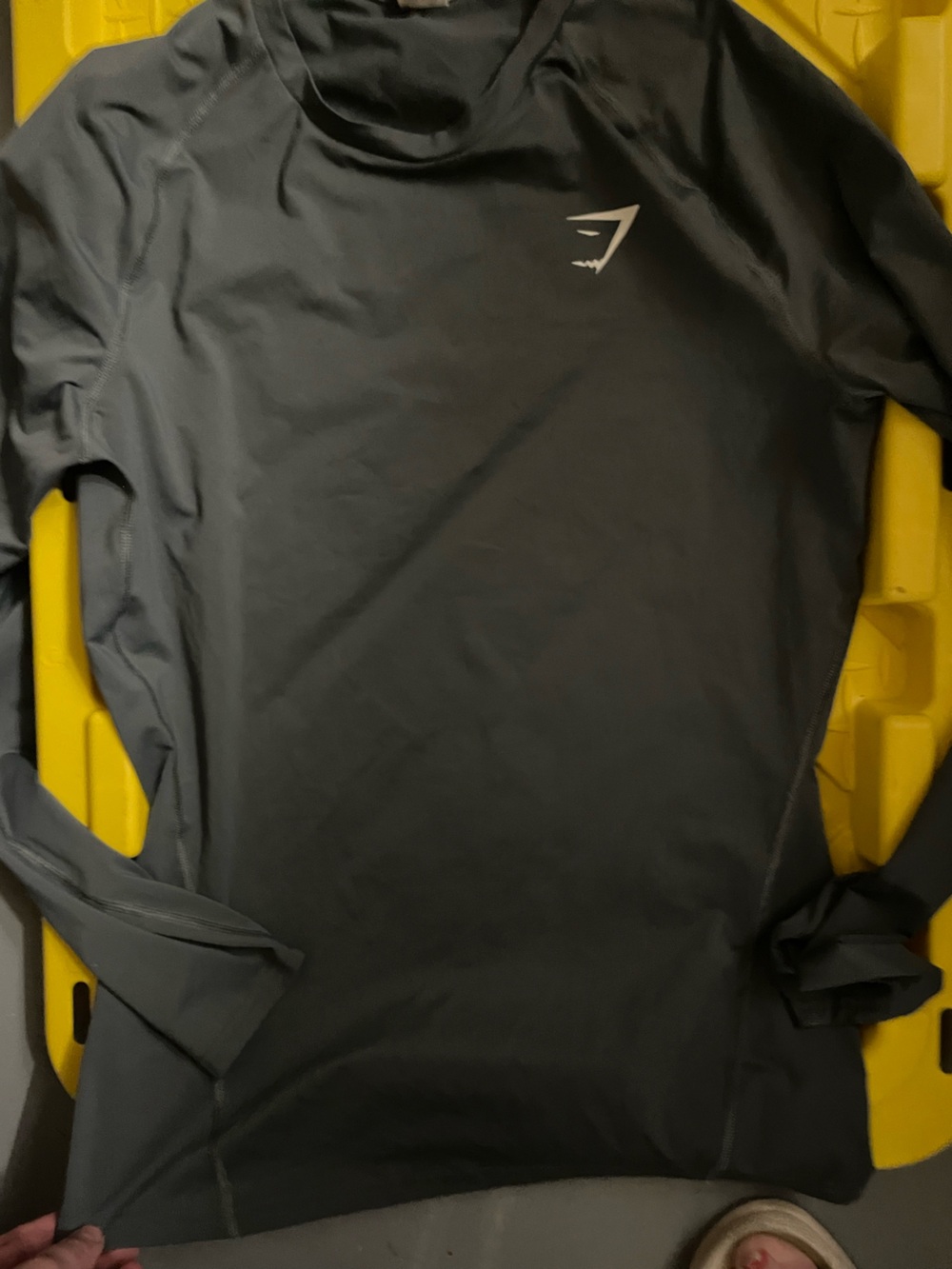 Gymshark Men's Long Sleeve Shirt in Black Size Large